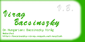 virag bacsinszky business card