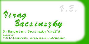 virag bacsinszky business card